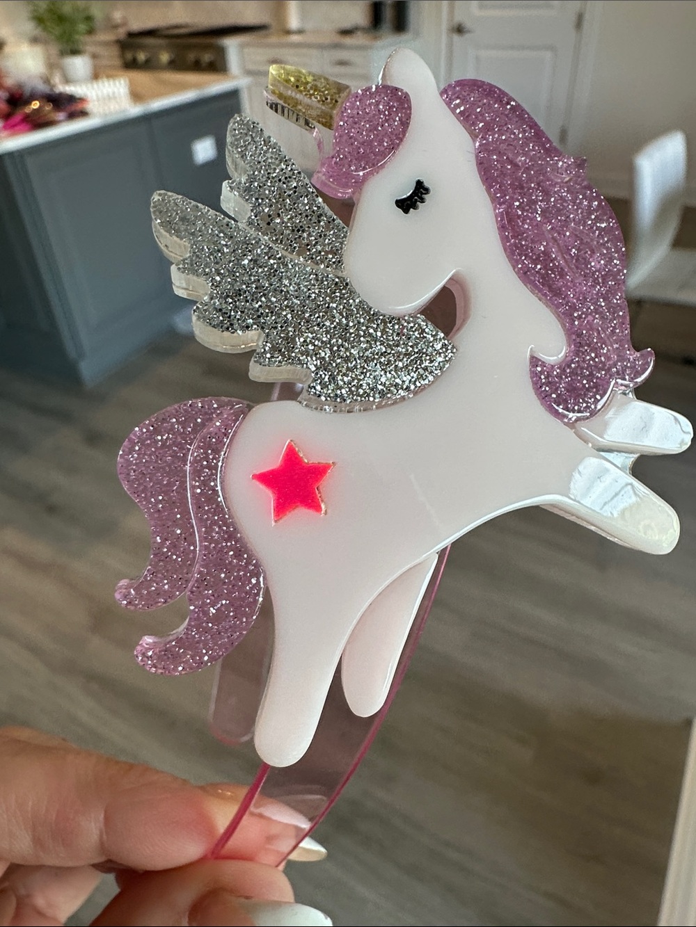 Glitter Pink Unicorn Headband for Kids